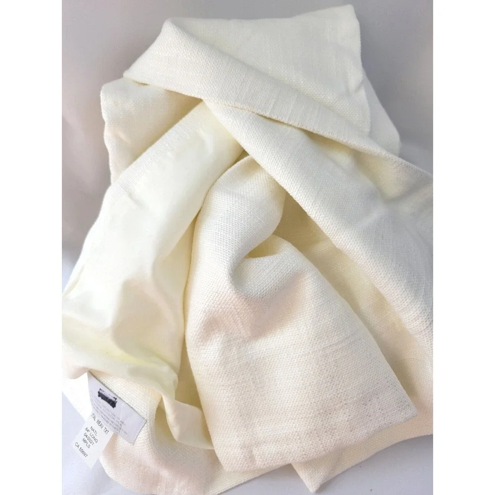 Restoration Hardware Italian‎ Textured Weave Drapery Panel Natural ivory 50x84